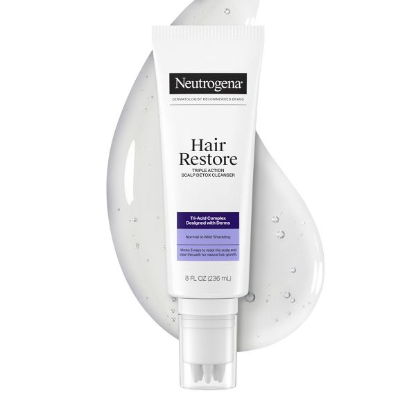 Neutrogena Restore Triple Action Scalp Detox Hair Cleanser - Detox & Clarifying Treatment - 8 Fl. Oz.