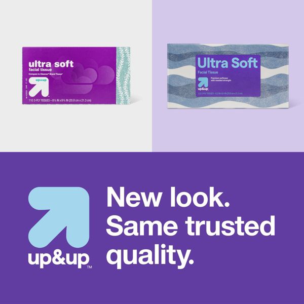 Ultra Soft 3-Ply Facial Tissue - 1pk/110ct - up&up™