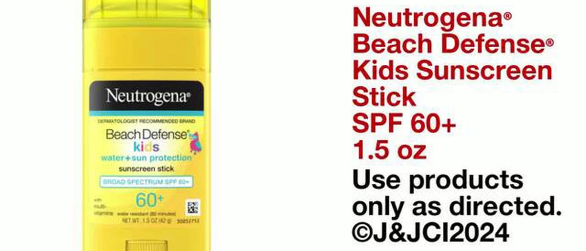 Neutrogena Beach Defense Water Resistant Kids' Sunscreen Stick - SPF50 - 1.5oz