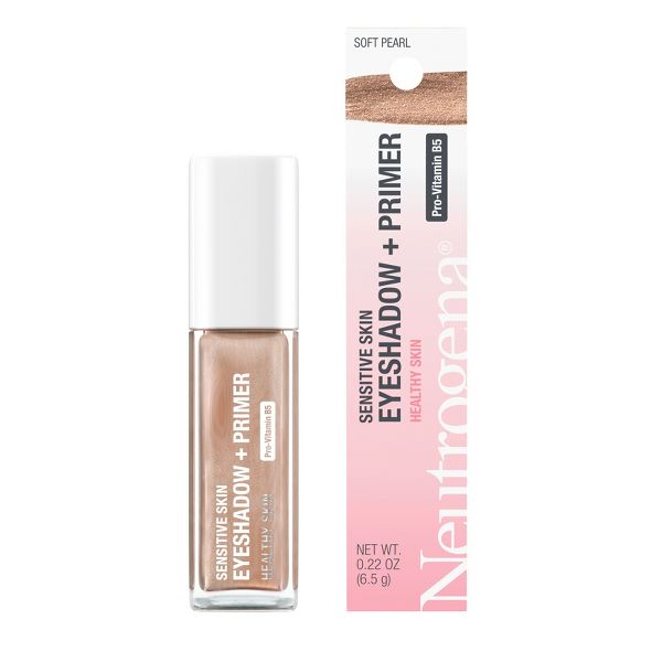 Neutrogena Sensitive Skin Eyeshadow + Primer set, Longwearing & Lightweight Formula - Pearl - 0.2 fl oz