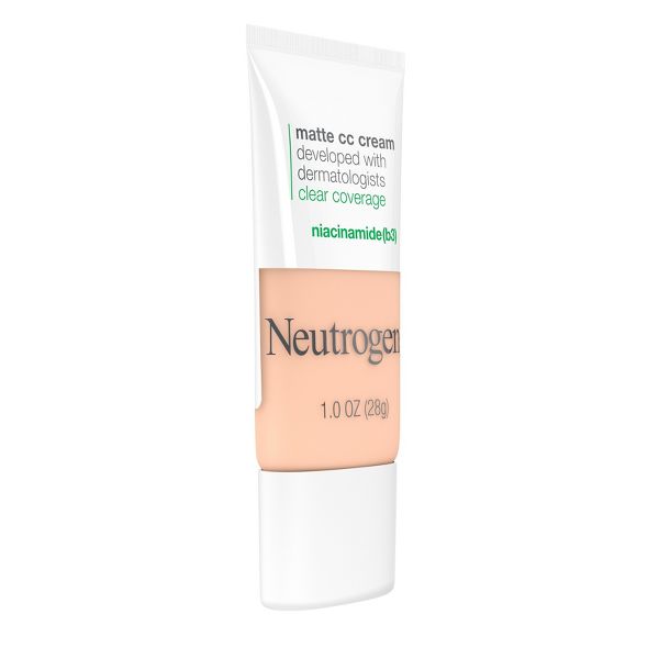Neutrogena Clear Coverage Flawless Matte Color Correcting Cream, Full-Coverage - 1.0 Shell