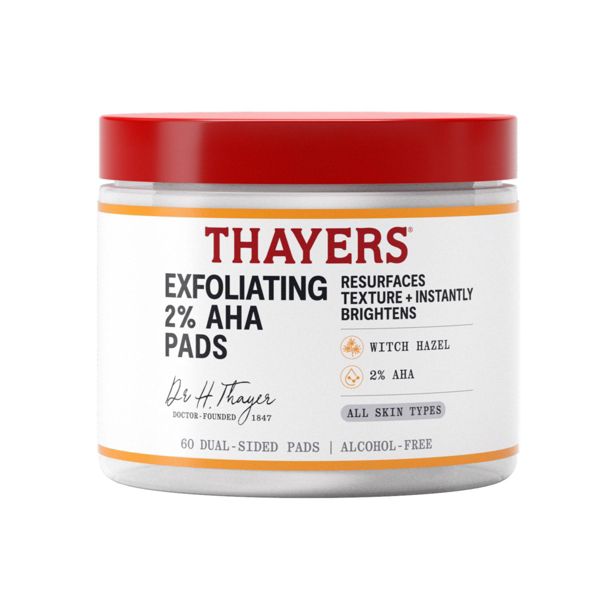 Thayers Natural Remedies Exfoliating 2% AHA Face Pads with Witch Hazel and 2% AHA - 60ct