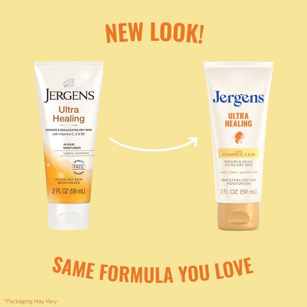 Jergens Ultra Healing Body Lotion for Dry Skin with Vitamins C, E and B5 - Travel Size - 2 fl oz