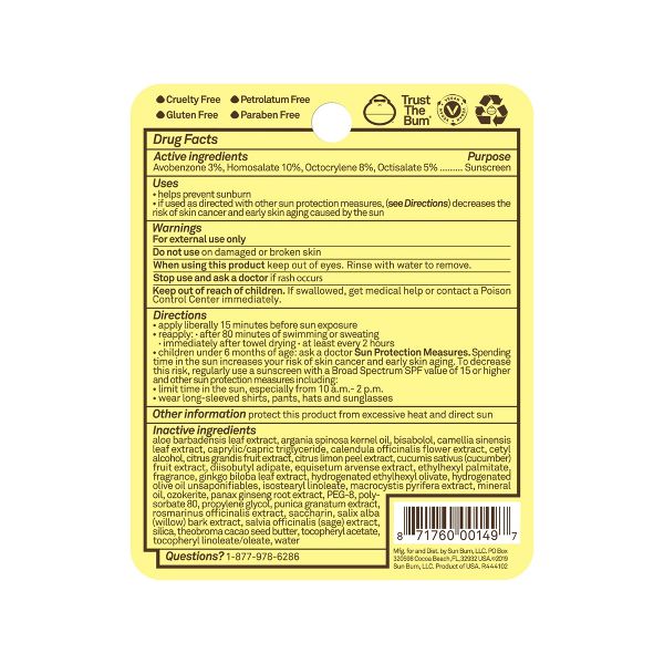 Sun Bum Lip Balm - SPF 30 - 0.15oz