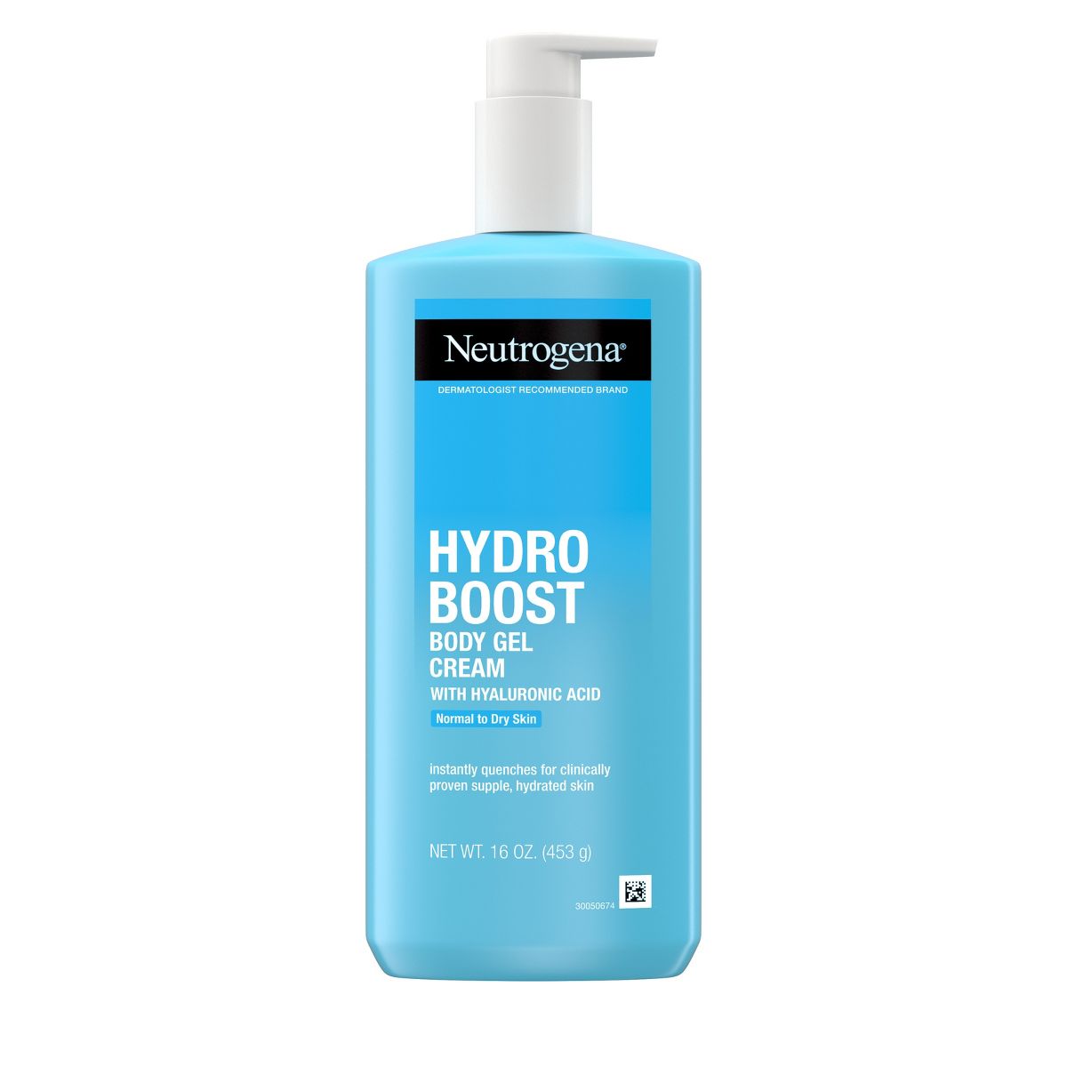 Neutrogena Hydro Boost Hydrating Body Gel Cream with Hyaluronic Acid for Normal to Dry Skin - 16oz