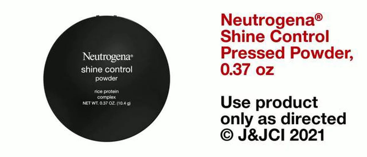 Neutrogena Shine Control Mattifying Face Powder, Lightweight & Oil-Absorbing Powder with Application Sponge - Light Beige - 0.37oz