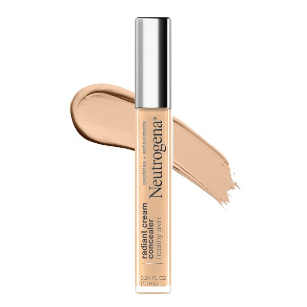 Neutrogena Healthy Skin Radiant Brightening Lightweight Perfecting Cream Concealer with Peptides & Vitamin E Antioxidant - 01 Ivory Light- 0.24oz