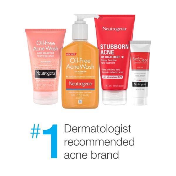 Neutrogena Oil-Free Acne Stress Control Power-Clear Facial Scrub for Acne-Prone Skin Care - 4.2 fl oz