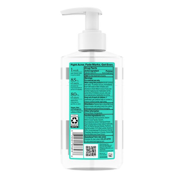 Neutrogena Evenly Clear Gentle Acne Foaming Face Cleanser with Salicylic Acid and PHAs - 9.1 fl oz