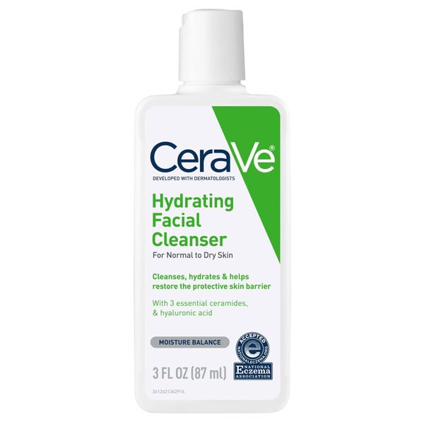 CeraVe Hydrating Face Wash with Hyaluronic Acid and Glycerin for Normal to Dry Skin - 12 fl oz
