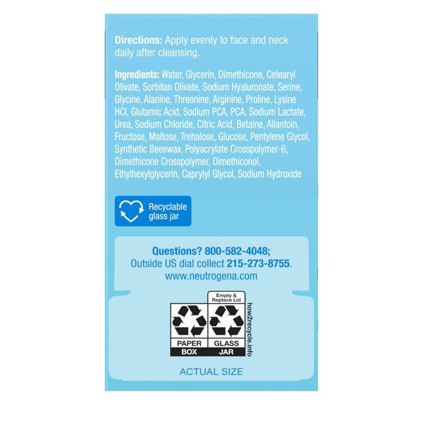 Neutrogena Hydro Boost Water Gel Cream Face Moisturizer with Hyaluronic Acid for Normal to Dry Skin - Fragrance Free - 0.5 fl oz