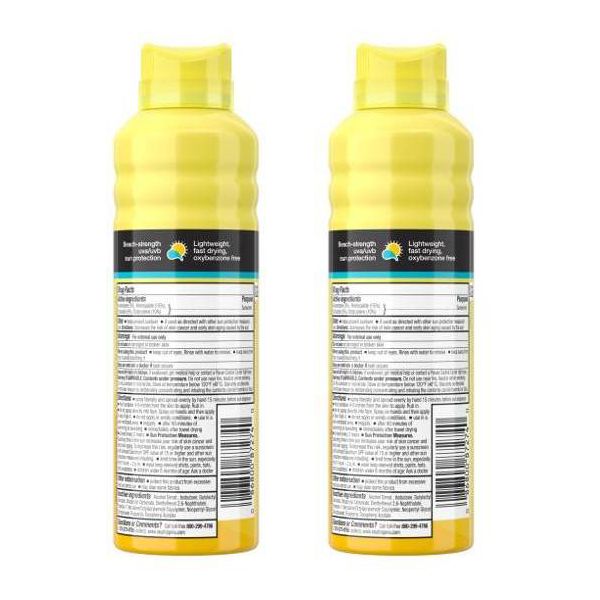 Neutrogena 2 Pack/6.5oz Each Beach Defense Sunscreen Spray, SPF 70