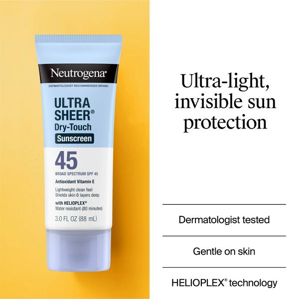 Neutrogena Ultra Sheer Dry-Touch Sunscreen Broad Spectrum SPF 45 - 6 fl oz /2ct