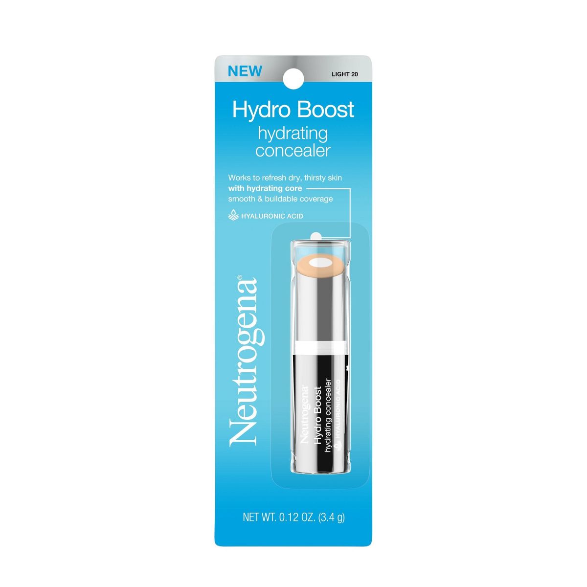 Neutrogena Hydro Boost Hydrating Concealer Stick with Hyaluronic Acid for Dry Skin - 10 Fair - 0.12oz