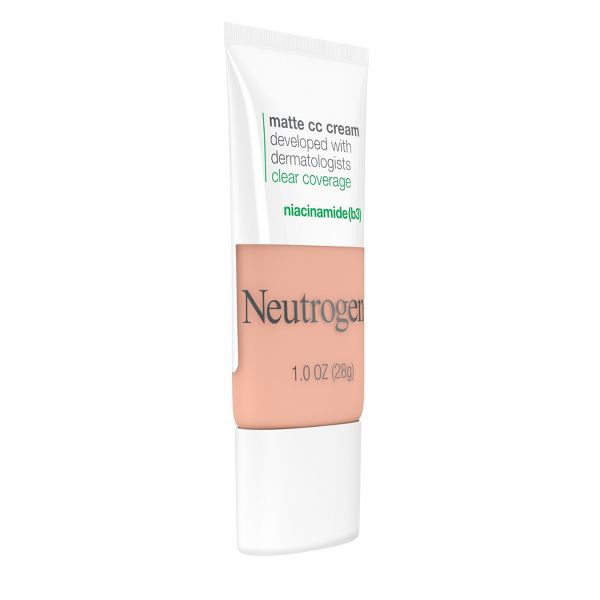 Neutrogena Clear Coverage Flawless Matte Color Correcting Cream, Full-Coverage - 1.0 Shell