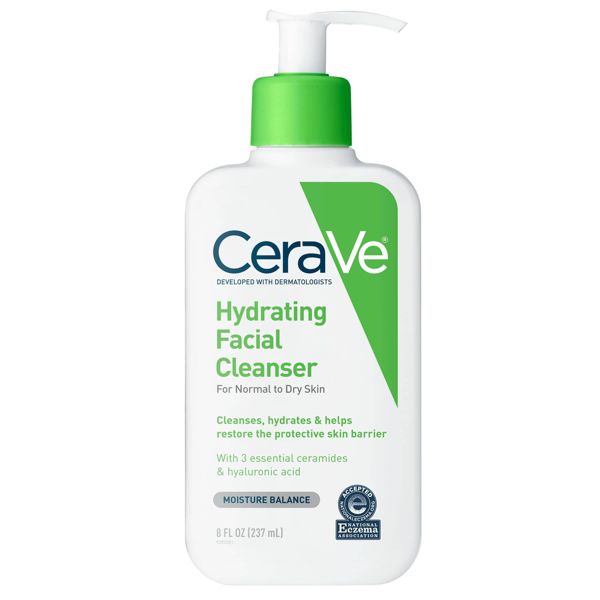 CeraVe Hydrating Face Wash with Hyaluronic Acid and Glycerin for Normal to Dry Skin - 12 fl oz