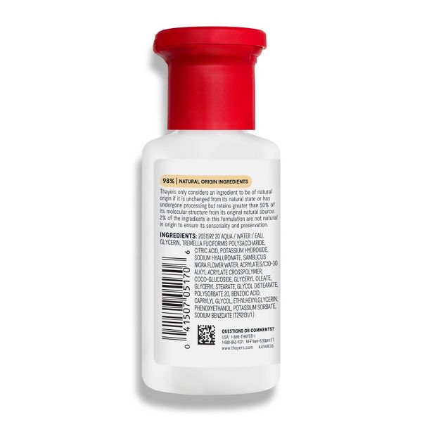 Thayers Natural Remedies Milky Hydrating Face Toner with Snow Mushroom and Hyaluronic Acid - 12 fl oz