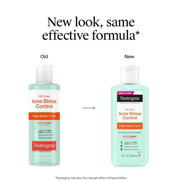 Neutrogena Oil-Free Acne Stress Control Triple-Action Toner with Green Tea & Cucumber Extract - 8 fl oz