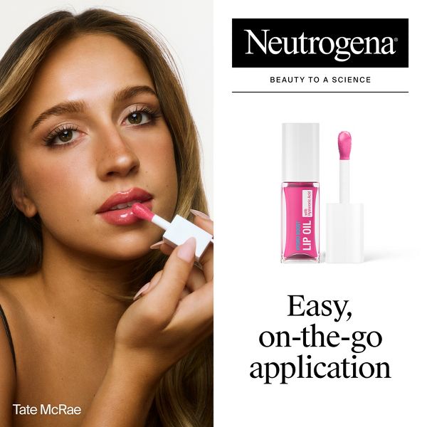 Neutrogena Hydro Boost Hydrating Tinted Lip Oil with Hyaluronic Acid - Coral Crush - 0.2 fl oz