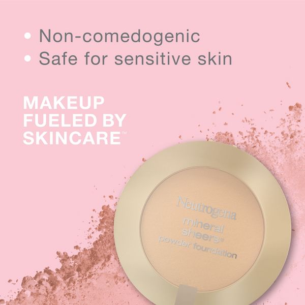 Neutrogena Mineral Sheers Compact Powder Foundation, Lightweight & Oil-Free - 10 Classic Ivory - 0.34oz