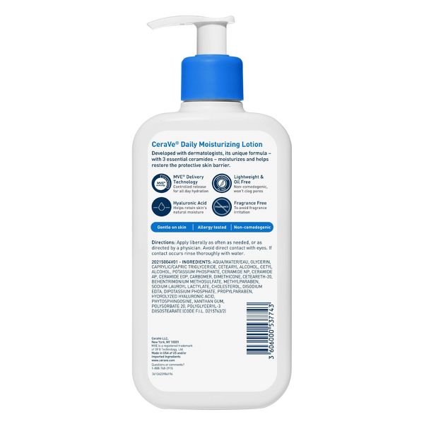 CeraVe Daily Moisturizing Face and Body Lotion for Normal to Dry Skin – 12 fl oz