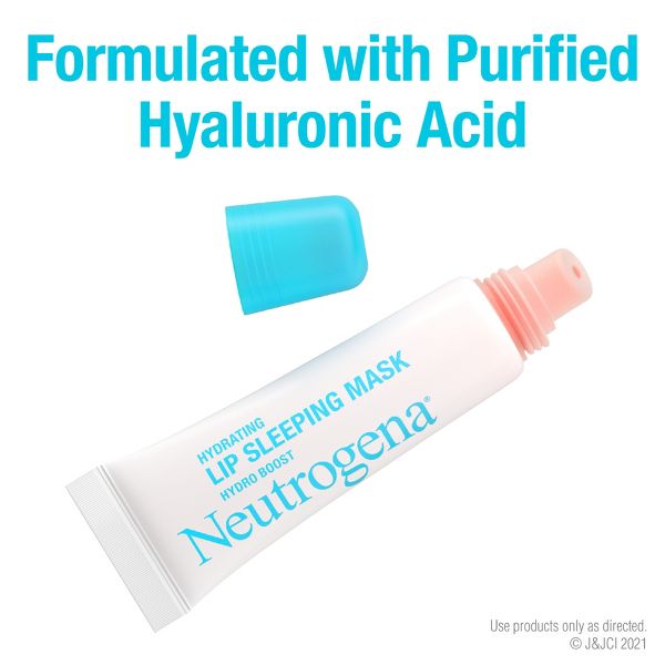 Neutrogena Hydro Boost Hydrating Lip Sleeping Mask with Hyaluronic Acid, Clear Overnight & Daily Moisturizing Treatment for Very Dry Lips - 0.35oz