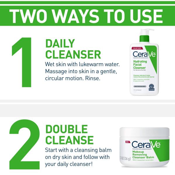 CeraVe Hydrating Face Wash with Hyaluronic Acid and Glycerin for Normal to Dry Skin - 12 fl oz