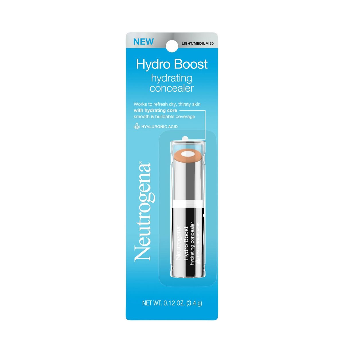 Neutrogena Hydro Boost Hydrating Concealer Stick with Hyaluronic Acid for Dry Skin - 10 Fair - 0.12oz