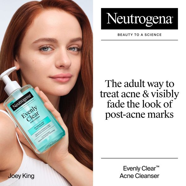 Neutrogena Evenly Clear Gentle Acne Foaming Face Cleanser with Salicylic Acid and PHAs - 9.1 fl oz
