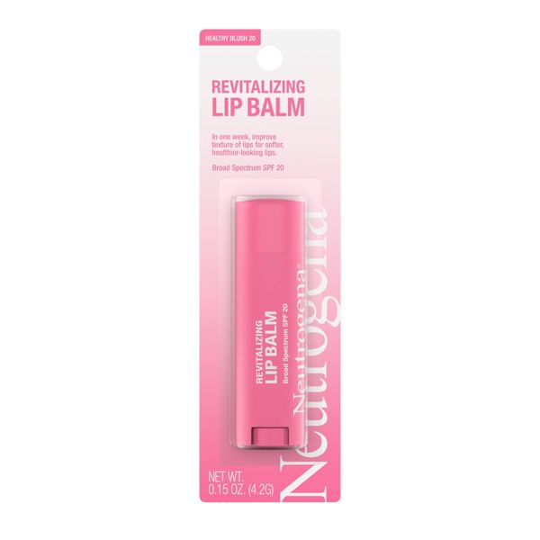 Neutrogena Revitalizing and Moisturizing Tinted Lip Balm, SPF 20 - 20 Blush - 0.15oz