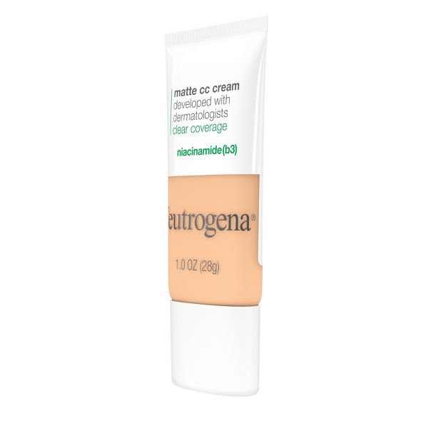 Neutrogena Clear Coverage Flawless Matte Color Correcting Cream, Full-Coverage - 1.0 Shell