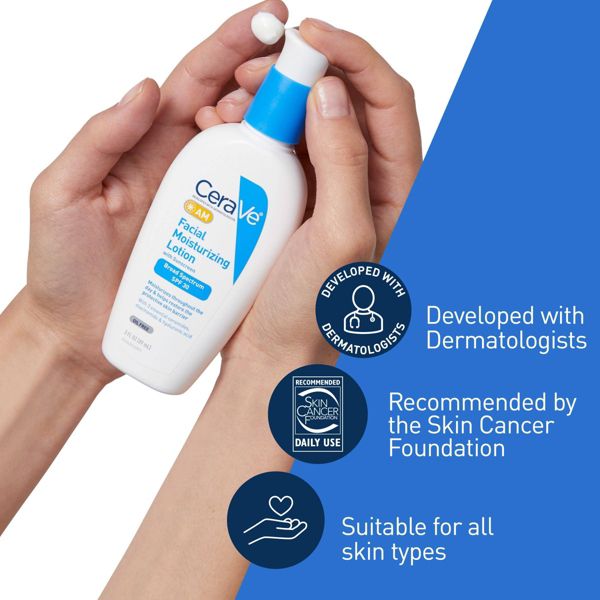 CeraVe Face Moisturizer with Sunscreen, AM Facial Moisturizing Lotion for Normal to Dry Skin - SPF 30 - 2 fl oz‚Äã‚Äã