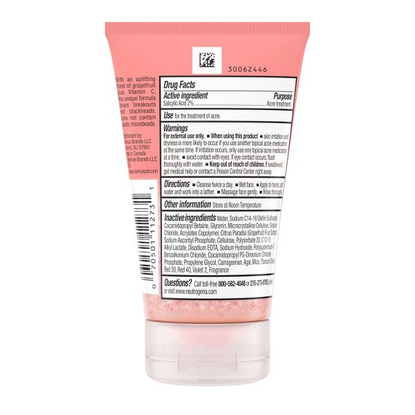 Neutrogena Oil Free Pink Grapefruit Acne Face Wash with Vitamin C - 2 fl oz