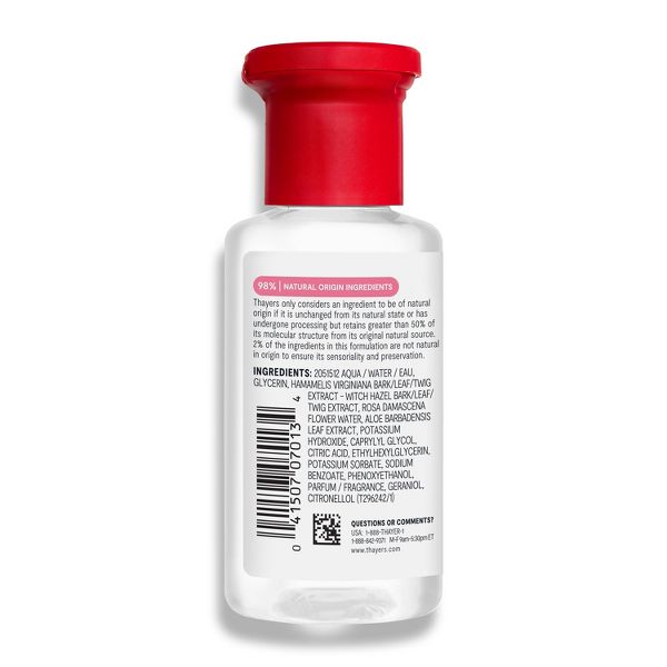 Thayers Natural Remedies Witch Hazel Alcohol Free Toner with Rose Petal - 12 fl oz