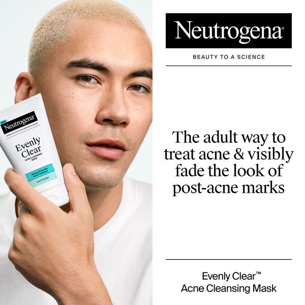 Neutrogena Evenly Clear Acne Cleansing Mask with Benzoyl Peroxide - 4.2 fl oz
