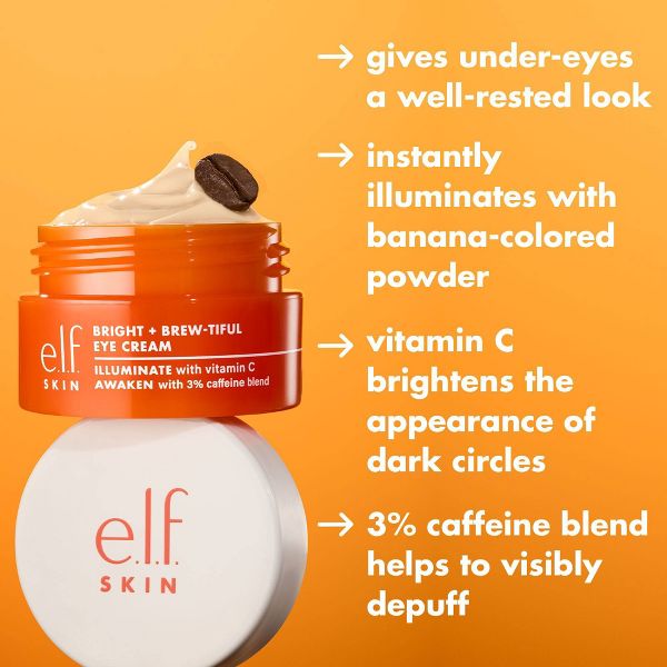 e.l.f. SKIN Bright + Brew-tiful Eye Cream - 0.52oz