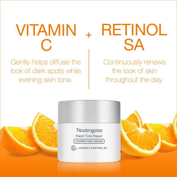 Neutrogena Rapid Tone Repair Retinol + Vitamin C Face and Neck Cream - 1.7oz