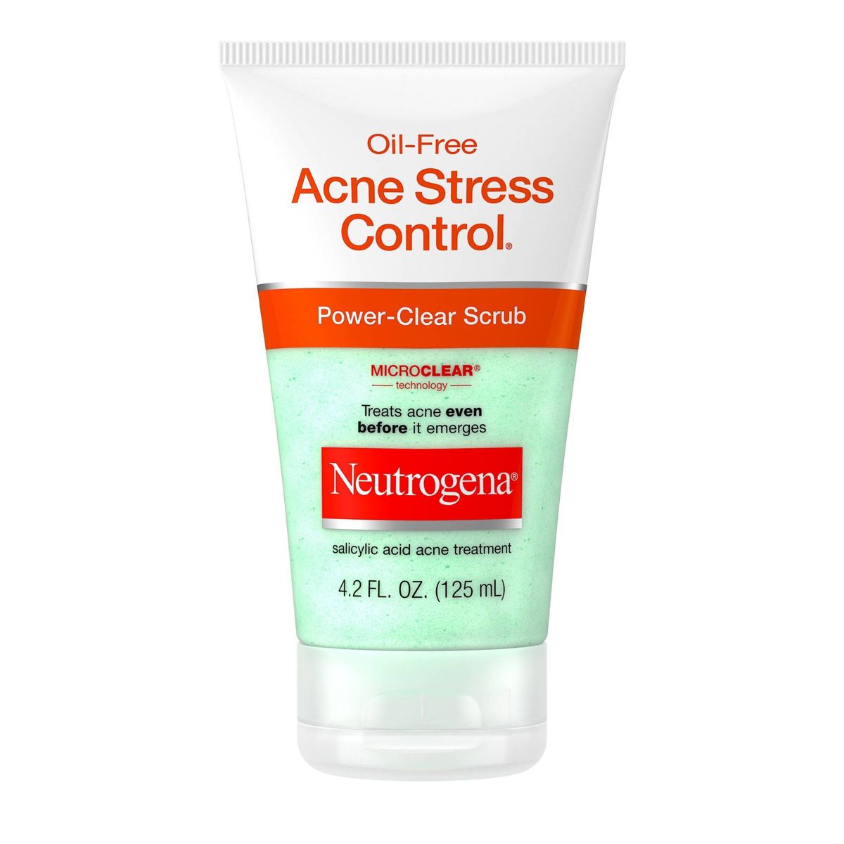 Neutrogena Oil-Free Acne Stress Control Power-Clear Facial Scrub for Acne-Prone Skin Care - 4.2 fl oz