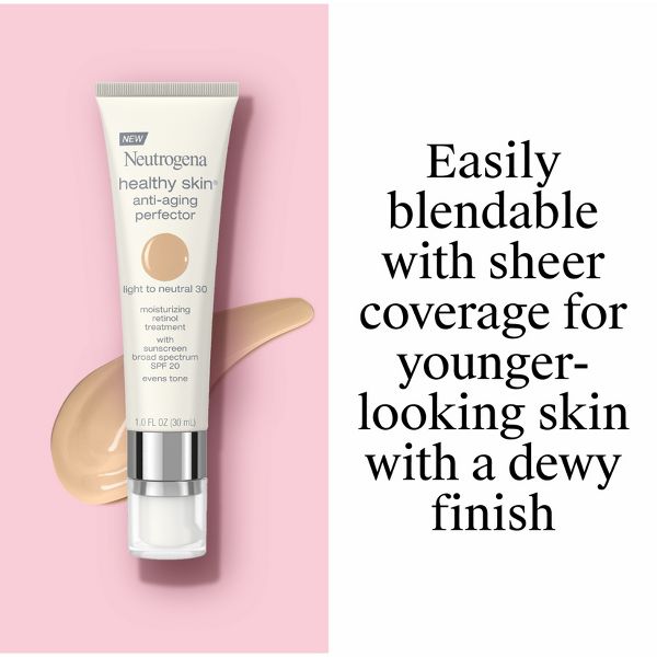 Neutrogena Healthy Skin Anti-Aging Perfector with Retinol & Broad Spectrum SPF 20 Sunscreen - 10 Ivory to Fair
