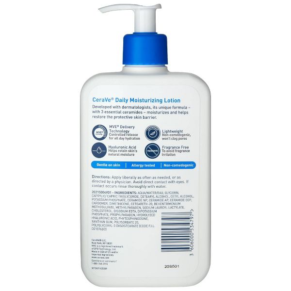 CeraVe Daily Moisturizing Face and Body Lotion for Normal to Dry Skin – 12 fl oz