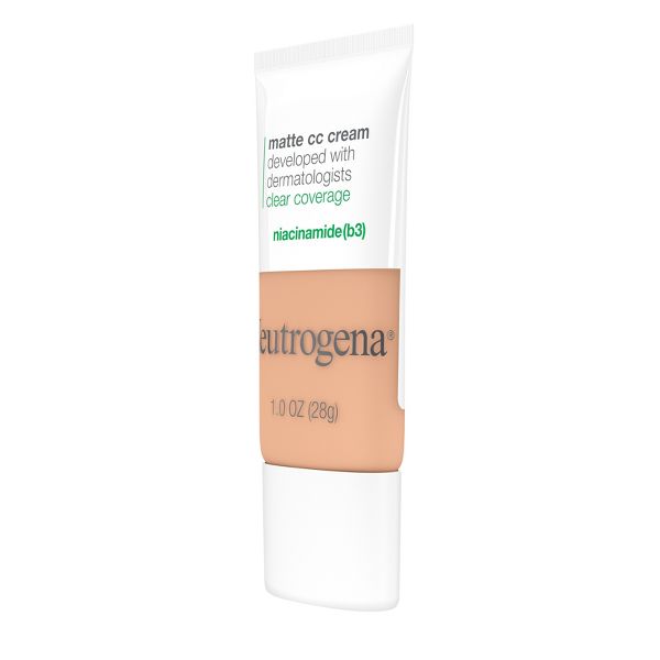 Neutrogena Clear Coverage Flawless Matte Color Correcting Cream, Full-Coverage - 1.0 Shell