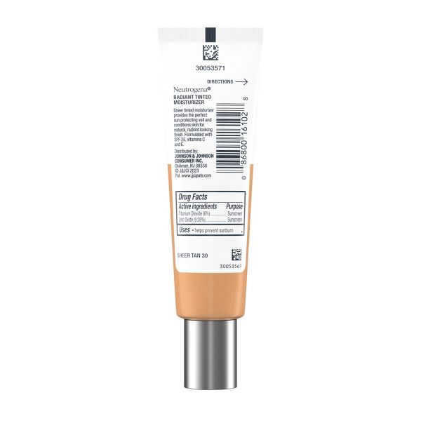 Neutrogena Healthy Skin Radiant Tinted Facial Lightweight Moisturizer with Vitamins A, C, & E, SPF 25 - Sheer Ivory 10 - 1.1 fl oz