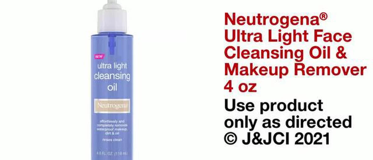 Neutrogena Ultra Light Face Cleansing Oil & Makeup Remover- 4 fl oz