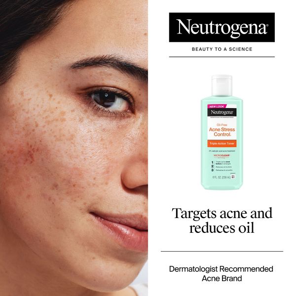 Neutrogena Oil-Free Acne Stress Control Triple-Action Toner with Green Tea & Cucumber Extract - 8 fl oz