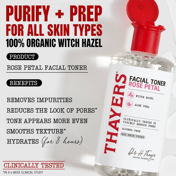 Thayers Natural Remedies Witch Hazel Alcohol Free Toner with Rose Petal - 12 fl oz