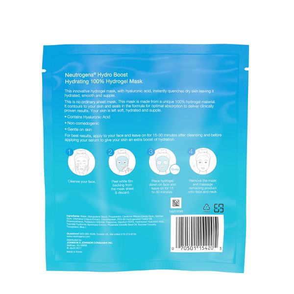 Neutrogena Hydro Boost Moisturizing Face Mask with Hyaluronic Acid for Dry Skin - 1oz