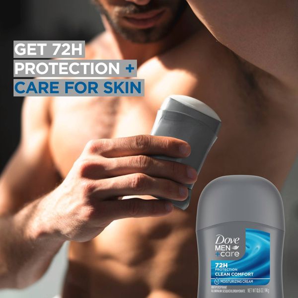 Dove Men+Care 72-Hour Mini Antiperspirant & Deodorant Stick - Clean Comfort - Travel Size - Solid Formula
