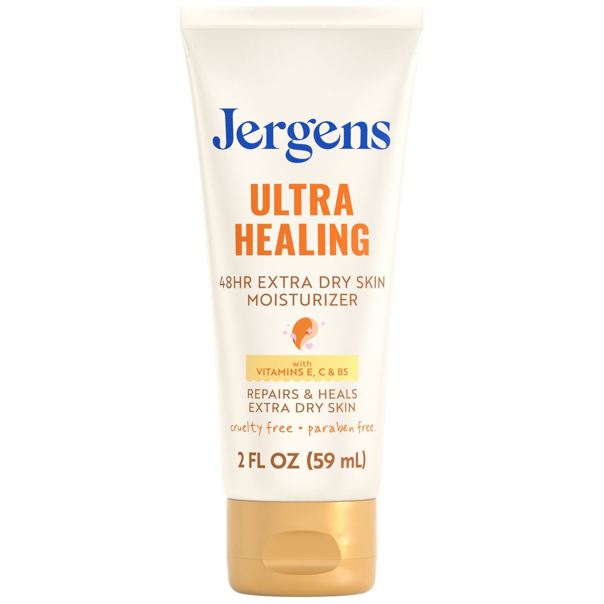 Jergens Ultra Healing Body Lotion for Dry Skin with Vitamins C, E and B5 - Travel Size - 2 fl oz