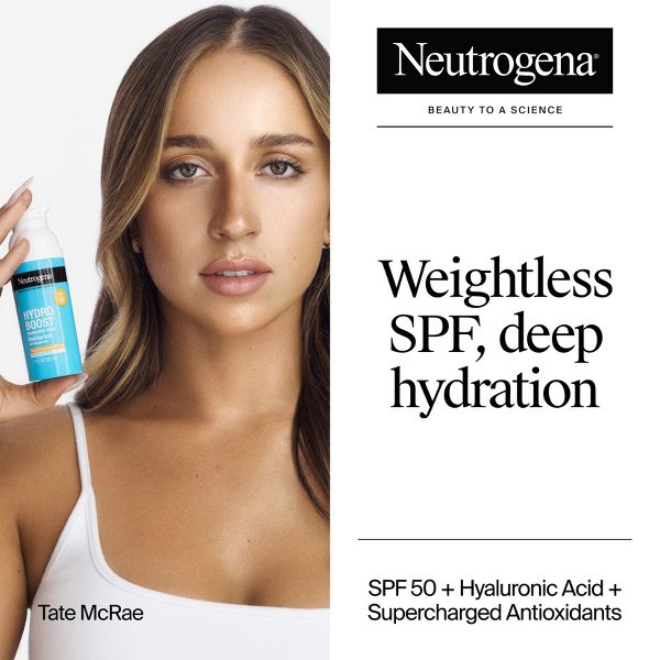 Neutrogena Hydro Boost Weightless Facial Moisturizer with Hyaluronic Acid - SPF 50 - Fragrance Free - 1.7 fl oz