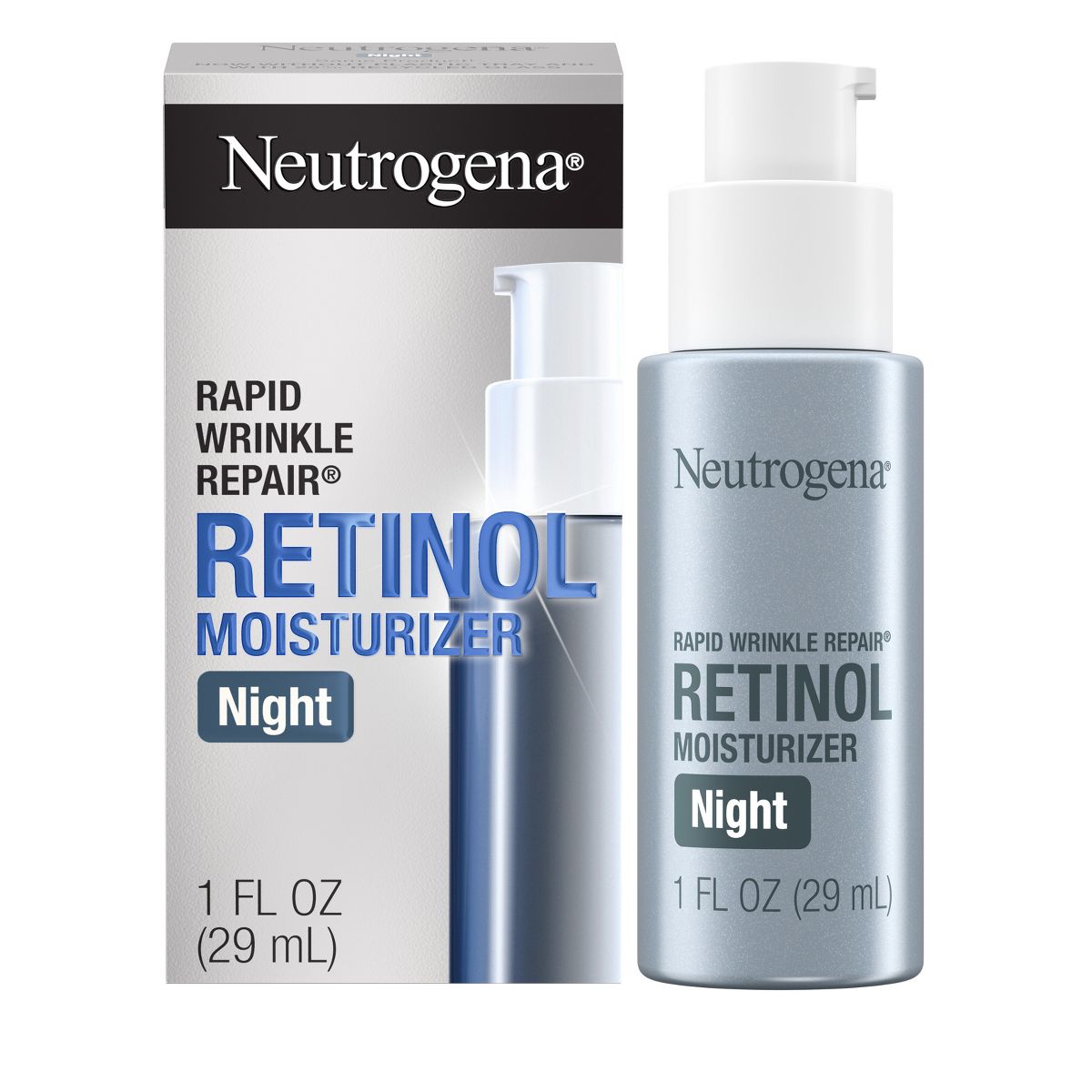 Neutrogena Rapid Wrinkle Repair Retinol Night Face Moisturizer with Hyaluronic Acid - 1 fl oz